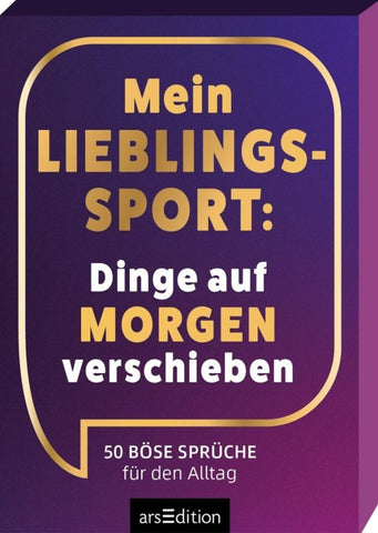 Mein Lieblingssport: Dinge auf morgen verschieben