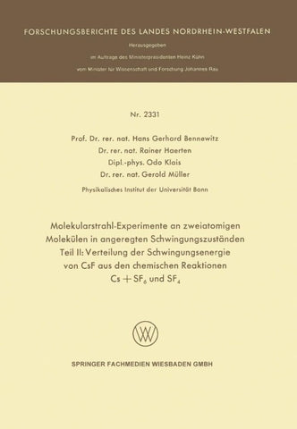 Molekularstrahl-Experimente an zweiatomigen Molekülen in angeregten Schwingungszuständen