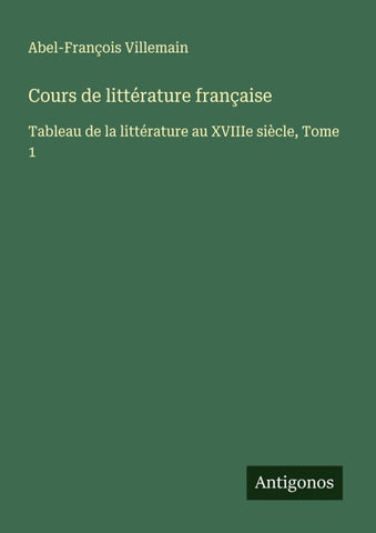 Cours de littérature française