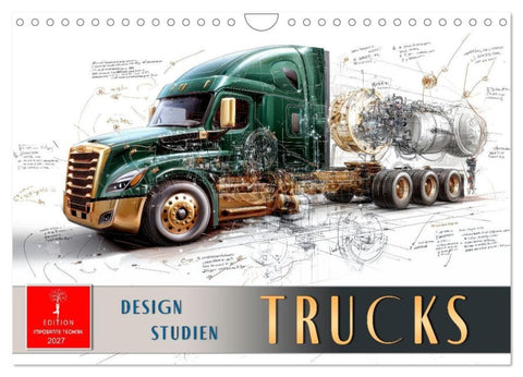 Trucks - Design Studien (Wandkalender 2027 DIN A4 quer), CALVENDO Monatskalender