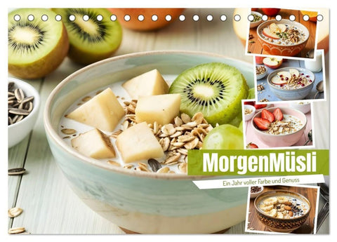 MorgenMüsli - Ein Jahr voller Farbe und Genuss (Tischkalender 2027 DIN A5 quer), CALVENDO Monatskalender