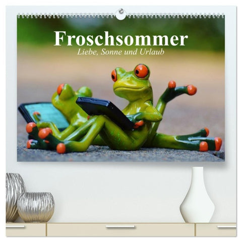 Froschsommer. Liebe, Sonne und Urlaub (hochwertiger Premium Wandkalender 2027 DIN A2 quer), Kunstdruck in Hochglanz