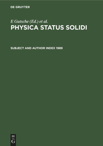 Subject and Author Index 1989