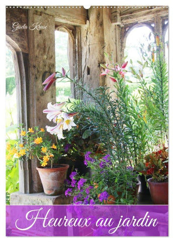 Heureux au jardin (Calendrier mural 2026 DIN A2 horizontal), CALVENDO calendrier mensuel