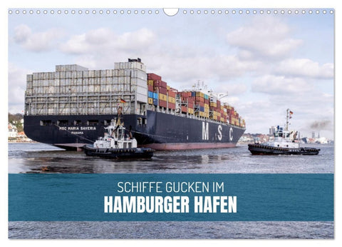 Schiffe gucken im Hamburger Hafen (Wandkalender 2026 DIN A3 quer), CALVENDO Monatskalender