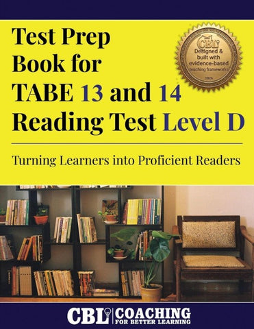 Test Prep Book for  TABE 13 and 14 Reading Test Level D