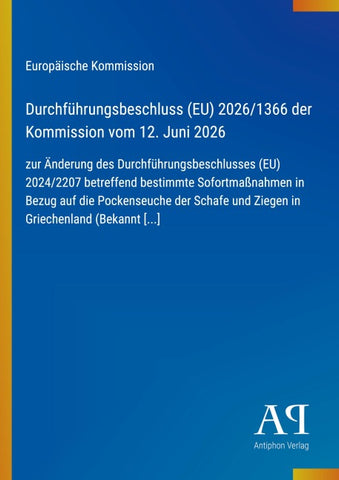 Durchführungsbeschluss (EU) 2026/1366 der Kommission vom 12. Juni 2026