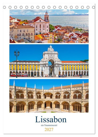 Lissabon - ein Traumreiseziel (Tischkalender 2027 DIN A5 hoch), CALVENDO Monatskalender