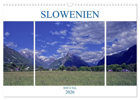 Slowenien - Soca Tal (Wandkalender 2026 DIN A3 quer), CALVENDO Monatskalender