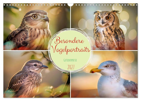 Besondere Vogelportraits (Wandkalender 2027 DIN A3 quer), CALVENDO Monatskalender