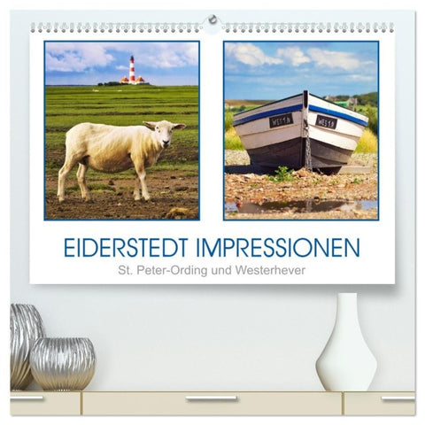 Eiderstedt Impressionen (hochwertiger Premium Wandkalender 2027 DIN A2 quer), Kunstdruck in Hochglanz