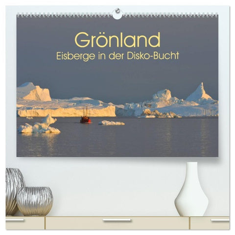 Grönland: Eisberge in der Disko Bucht (hochwertiger Premium Wandkalender 2026 DIN A2 quer), Kunstdruck in Hochglanz