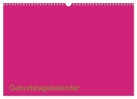 Bastel-Geburtstagskalender pink / Geburtstagskalender (Wandkalender 2026 DIN A3 quer), CALVENDO Monatskalender