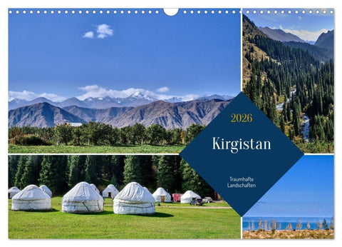 Kirgistan - Traumhafte Landschaften (Wandkalender 2026 DIN A3 quer), CALVENDO Monatskalender