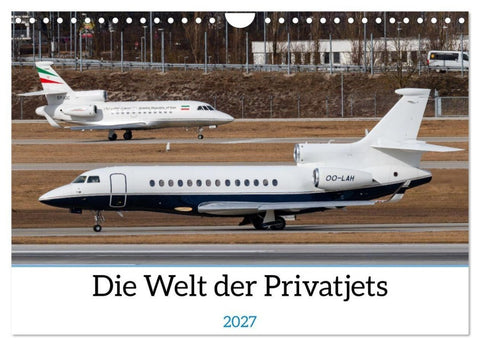Die Welt der Privatjets (Wandkalender 2027 DIN A4 quer), CALVENDO Monatskalender