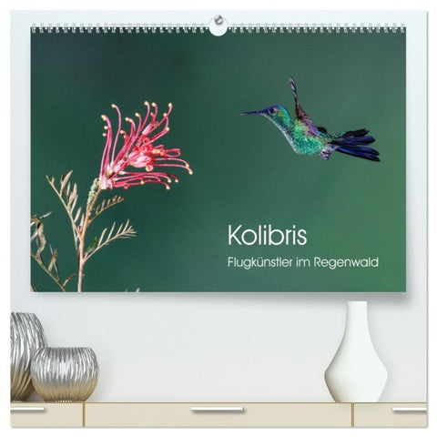 Kolibris - Flugkünstler im Regenwald (hochwertiger Premium Wandkalender 2027 DIN A2 quer), Kunstdruck in Hochglanz