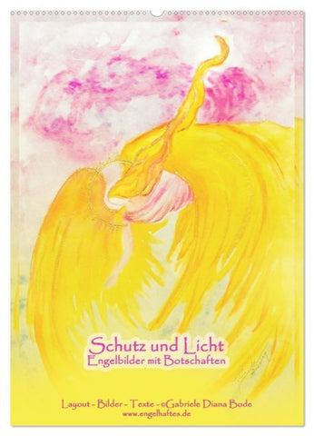 Schutz und Licht: Engelbilder mit Botschaften (Wandkalender 2027 DIN A2 hoch), CALVENDO Monatskalender