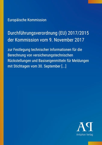Durchführungsverordnung (EU) 2017/2015 der Kommission vom 9. November 2017