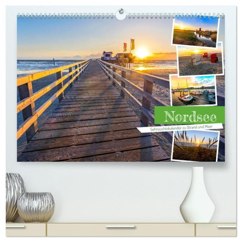 Nordsee - Sehnsuchtskalender zu Strand und Meer (hochwertiger Premium Wandkalender 2027 DIN A2 quer), Kunstdruck in Hochglanz