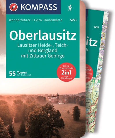 KOMPASS Wanderführer Oberlausitz, Lausitzer Heide-, Teich- und Bergland, mit Zittauer Gebirge, 55 Touren mit Extra-Tourenkarte