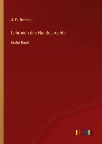 Lehrbuch des Handelsrechts