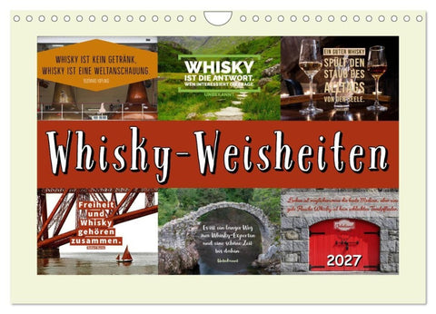 Whisky-Weisheiten (Wandkalender 2027 DIN A4 quer), CALVENDO Monatskalender