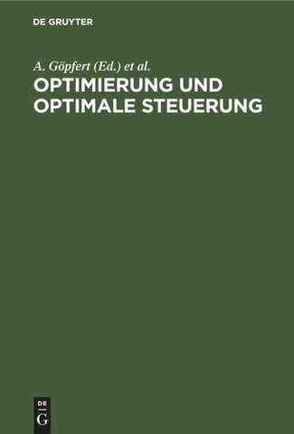 Optimierung und optimale Steuerung