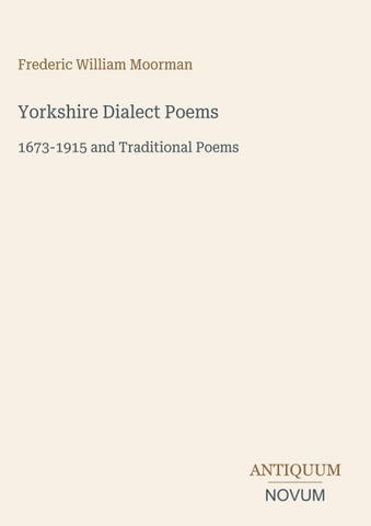 Yorkshire Dialect Poems