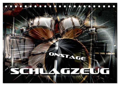 Schlagzeug onstage (Tischkalender 2027 DIN A5 quer), CALVENDO Monatskalender
