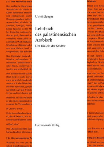 Lehrbuch des palästinensischen Arabisch