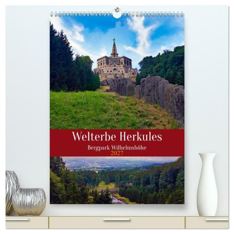 Welterbe Herkules (hochwertiger Premium Wandkalender 2027 DIN A2 hoch), Kunstdruck in Hochglanz