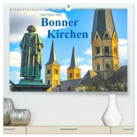Bonner Kirchen (hochwertiger Premium Wandkalender 2027 DIN A2 quer), Kunstdruck in Hochglanz