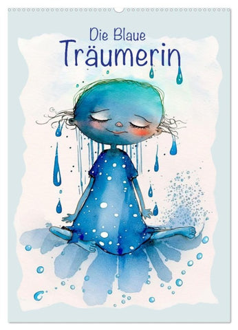 Die Blaue Träumerin (Wandkalender 2026 DIN A2 hoch), CALVENDO Monatskalender
