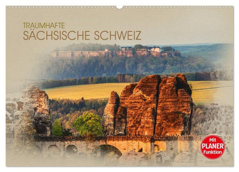 Traumhafte Sächsische Schweiz (Wandkalender 2027 DIN A2 quer), CALVENDO Monatskalender