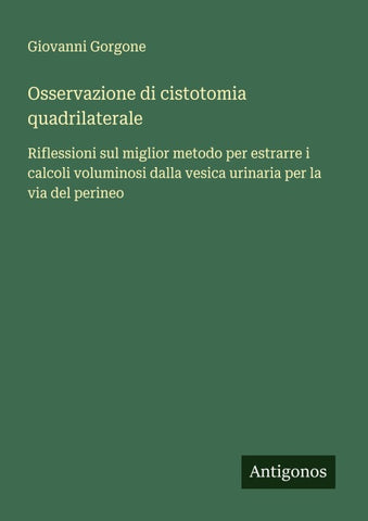 Osservazione di cistotomia quadrilaterale