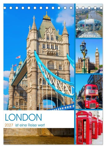 London ist eine Reise wert (Tischkalender 2027 DIN A5 hoch), CALVENDO Monatskalender