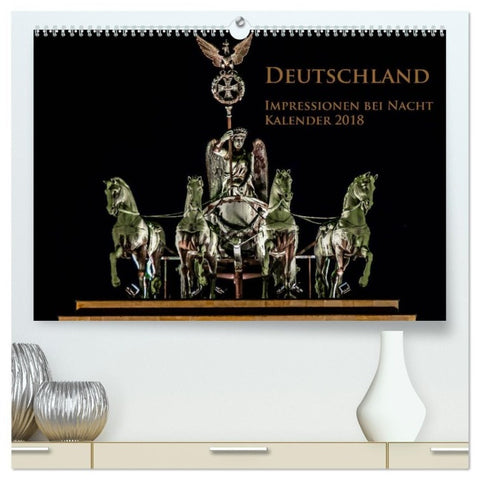 Deutschland Impressionen bei Nacht (hochwertiger Premium Wandkalender 2027 DIN A2 quer), Kunstdruck in Hochglanz