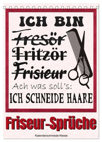 Friseur-Sprüche (Tischkalender 2027 DIN A5 hoch), CALVENDO Monatskalender