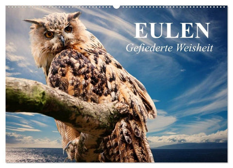 Eulen. Gefiederte Weisheit (Wandkalender 2027 DIN A2 quer), CALVENDO Monatskalender