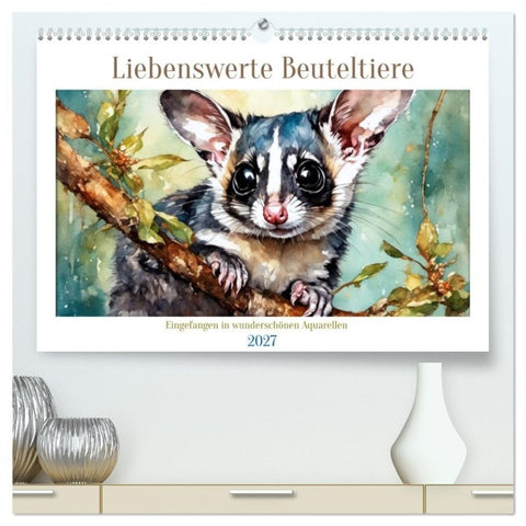 Liebenswerte Beuteltiere (hochwertiger Premium Wandkalender 2027 DIN A2 quer), Kunstdruck in Hochglanz