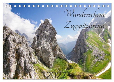 Wunderschöne Zugspitzarena (Tischkalender 2027 DIN A5 quer), CALVENDO Monatskalender