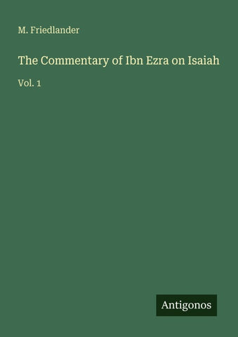 The Commentary of Ibn Ezra on Isaiah