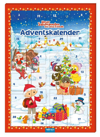 TRÖTSCH - Magnet-Adventskalender "Unser Sandmännchen" | Weihnachtskalender mit 24 tollen Magnetenten