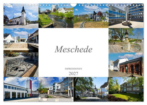 Meschede Impressionen (Wandkalender 2027 DIN A3 quer), CALVENDO Monatskalender
