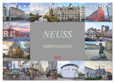 Neuss Impressionen (Tischkalender 2027 DIN A5 quer), CALVENDO Monatskalender