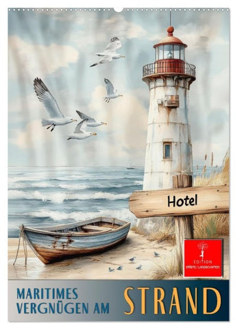 Maritimes Vergnügen am Strand (Wandkalender 2027 DIN A2 hoch), CALVENDO Monatskalender