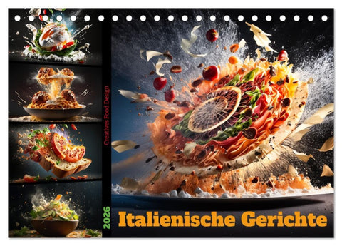 Italienische Gerichte (Tischkalender 2026 DIN A5 quer), CALVENDO Monatskalender