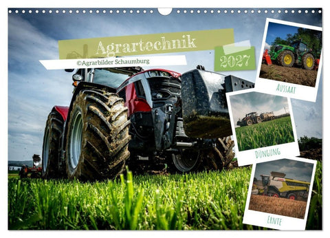 Agrartechnik (Wandkalender 2027 DIN A3 quer), CALVENDO Monatskalender
