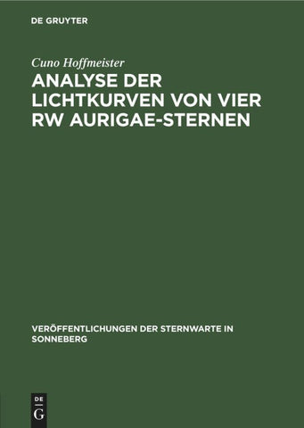 Analyse der Lichtkurven von vier RW Aurigae-Sternen
