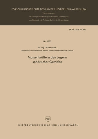 Massenkräfte in den Lagern sphärischer Getriebe